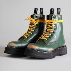 R13 STACK BOOT - HUNTER GREEN REMOVE. Size 10 IT 40